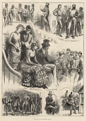 El fin de la temporada de cricket (grabado)