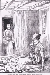 Su sueño se vio perturbado por un ruido en el techo (de More Stories from Raiko) (lito)