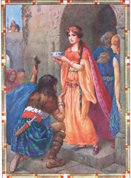 "The lady of Lock Awe" (de The Token) (litografía en color)