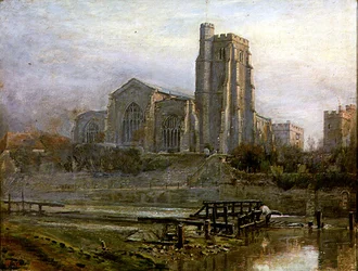 La vieja iglesia al amanecer