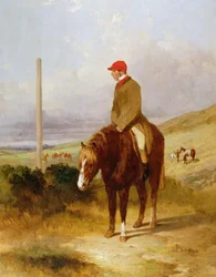 Nat Flatman (1810-60) en su Pony Antes del Inicio de las Chesterfield Stakes de 1844, 1844