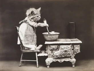 Serie Gatitos: Cook at the Stove, c.1914 (grabado en plata)