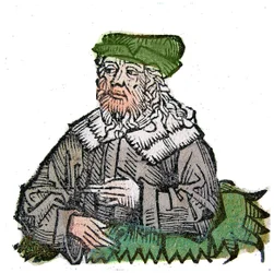 Retrato de Plotino (Plotinus) (205 - 270), filósofo griego. Xilografía de “Crónicas de Núremberg” de Hartmann Schedel