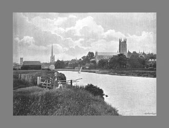 Catedral de Worcester, c. 1900