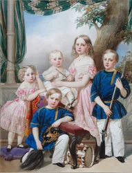 Hijos del Duque Pedro de Oldenburg 1812-1881: Alexandra, Katharine, Nikolaus, Alexander y Georg