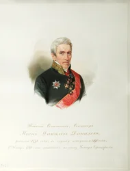 Retrato de Ivan Danilovich Danilov 1770-1852 (del Álbum de la Guardia Imperial a Caballo, 1846-1849)