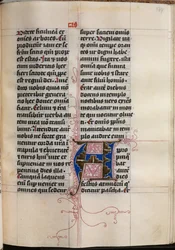 Libro de los Evangelios con retratos de evangelistas: Inicial decorada, c. 1480