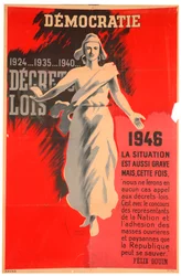 Póster Pro-Democracia Francés, 1946