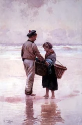 Niños pescadores bretones