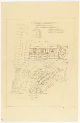 Plano, Proyecto de Lotillement, rue Gros y rue de la Fontaine, París