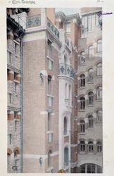 Vista del Castel Beranger (1897-1898), edificio manifestado por el arquitecto Hector Guimard (1867-1942)