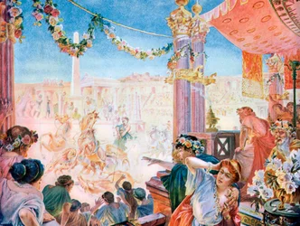 El Circo de Nerón o el Circo de Calígula, Roma, 1901
