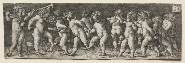 Quince niños desnudos bailando, 1535