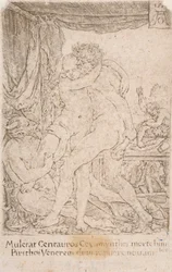 Hércules e Hipodamea, de la serie:  Los trabajos de Hércules (10)