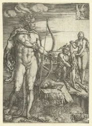 Hércules salva a Deianira de Nessus Trabajos de Hércules (título de la serie)