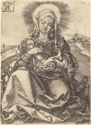 Madonna en un paisaje sentada en un cojín, 1527
