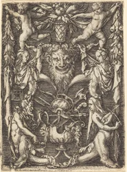 Ornamento con máscara, 1550