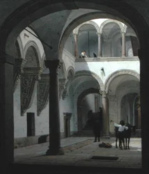 Patio del Palazzo Fava, Bolonia