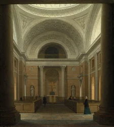 La iglesia de Slotskirken de Christiansborg, Copenhague, c. 1850s
