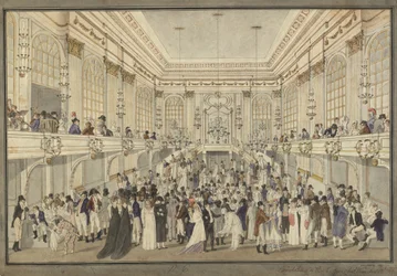 Baile de máscaras en el Redoutensaal de la Hofburg de Viena, c. 1815