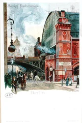 La estación de tren en Friedrichstrasse, Berlín, c.1900