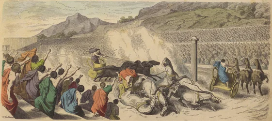 Carreras de carros en los Juegos Olímpicos en la Antigua Grecia