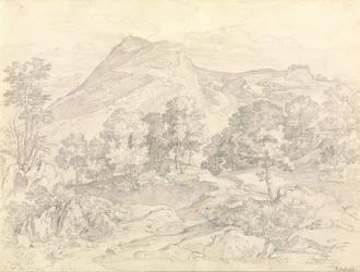 Una vista de Civitella desde la Serpentara junto a Olevano