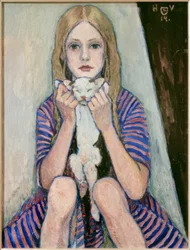 Niño con gato