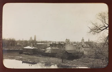 Primera Guerra Mundial: Ucrania en los años 1914-1916 durante la invasión del ejército alemán. Vista de Sumy
