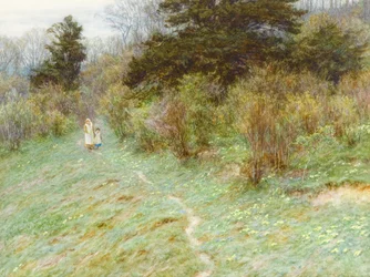 Primaveras en un brezal de Surrey