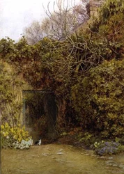 La puerta de la lechería, Farringford, hogar de Lord Tennyson