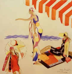 Ropa de playa alrededor de 1928