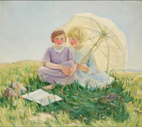 La sombrilla (óleo sobre lienzo)