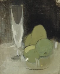 Manzanas verdes y copa de champán, 1934