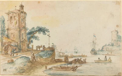 Escena con una torre a la izquierda