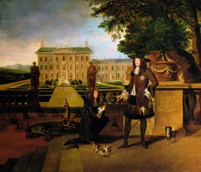John Rose, el jardinero del rey, presenta una piña a Carlos II, siglo XVII