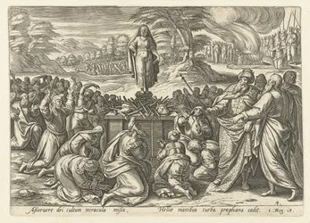 Elías compite con los profetas de Baal Historia de Elijah (título de la serie)