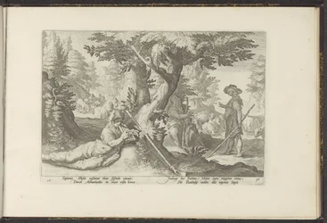 Mercurio en Battus Metamorfosis de Ovidio (título de la serie) Herscheppingen van P. Ovidius Naso (título de la serie)