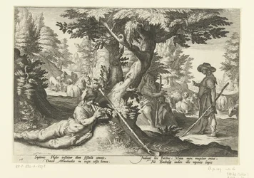 Mercurio en Battus Metamorfosis de Ovidio (título de la serie)