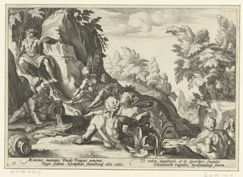 Peneo visitado por otros dioses del río Metamorfosis de Ovidio (título de la serie)
