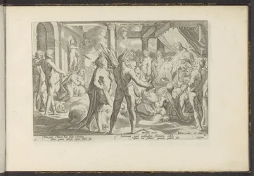 Phaeton en het paja van Helios Las Metamorfosis de Ovidio lib. II (título sobre el objeto) Metamorfosis de Ovidio (título de la serie) Herscheppingen van P. Ovidius Naso (título de la serie)