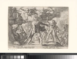 Batalla entre los dioses y los gigantes. Metamorfosis de Ovidio (título de la serie)