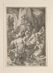 Entierro de Cristo (El Entierro), de La Pasión, #11 en una serie de 12 grabados