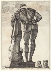 Hércules Farnese, vista de espaldas