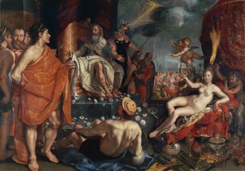 Hermes presentando a Pandora al rey Epimeteo, 1611