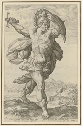 Horacio Cocles, lámina 2 de la serie «Héroes romanos»