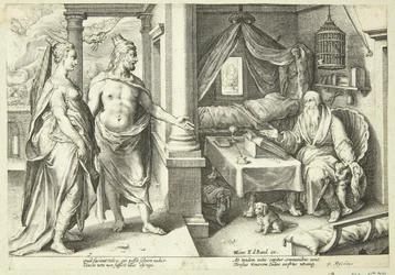 Júpiter y Juno consultan a Tiresias