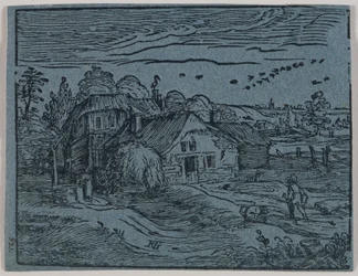 Paisaje con vivienda campesina