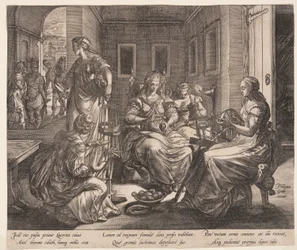 Lucrecia y sus mujeres hilando, de La historia de Lucrecia
