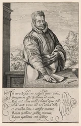 Philips Galle (1537-1612), Alumno de Coornhert de Haarlem, Grabador y Editor en Amberes desde 1570; El Bautismo del Eunuco en el Fondo Izquierdo
